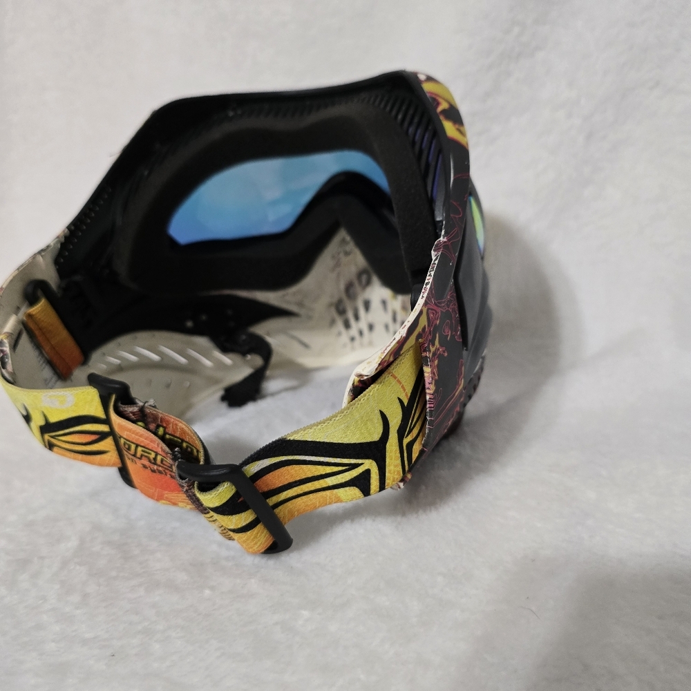 V-Force Grill Paintball Mask Orange Yellow Black With Normal Wear Used - Picture 8 of 16